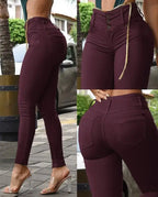 Pantalon taille haute pour femmes