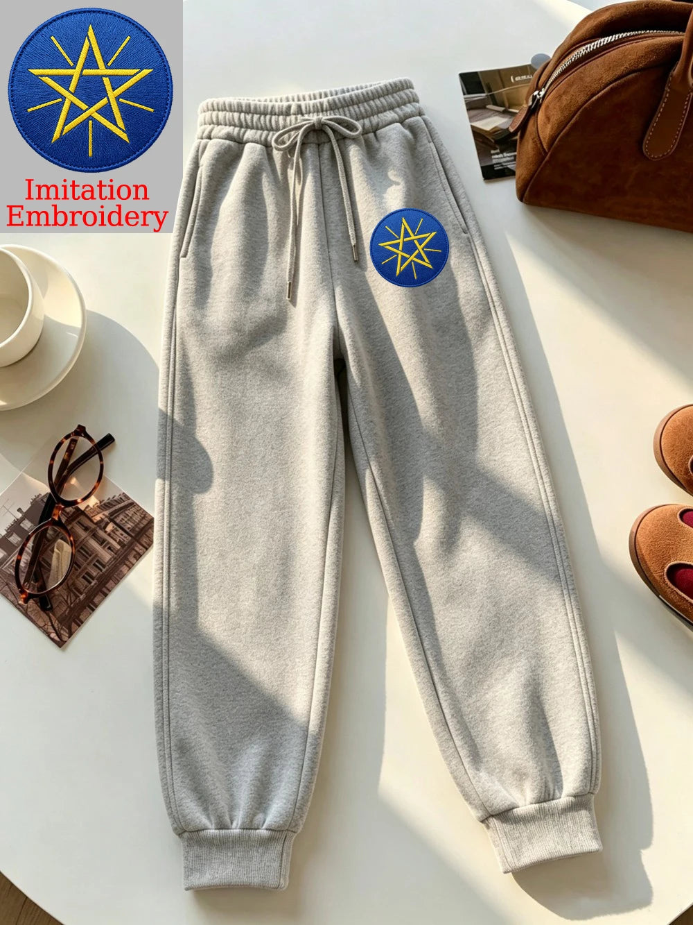 Pantalon de jogging imprimé emblème d'Éthiopie pour femmes