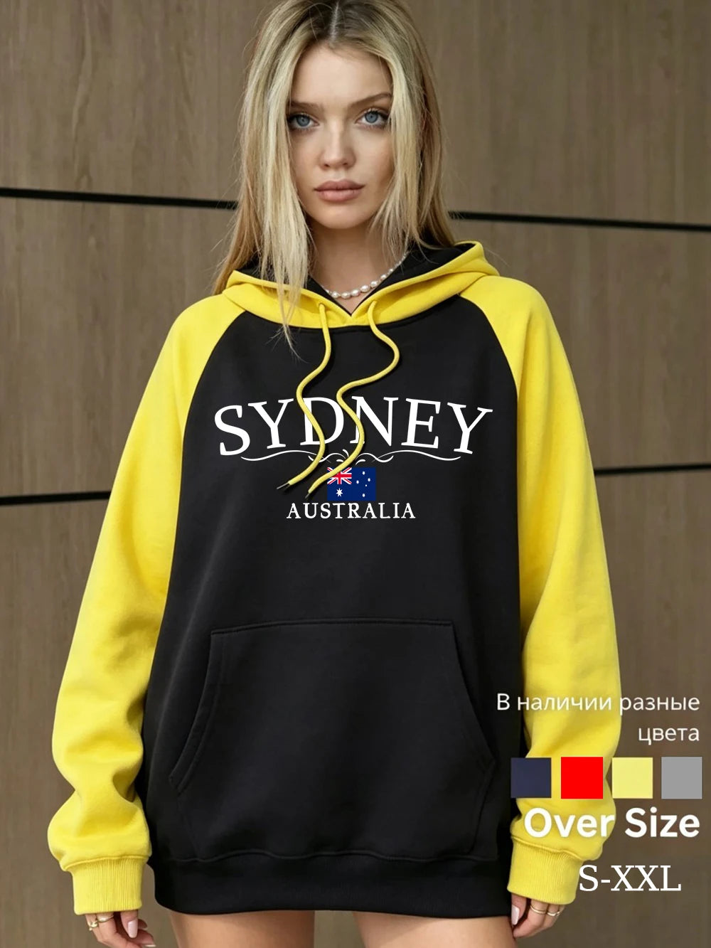 Sweat-shirts à capuche Sydney Australia Letter Collision pour femmes