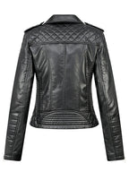 Veste court en pu faux cuir pour femmes