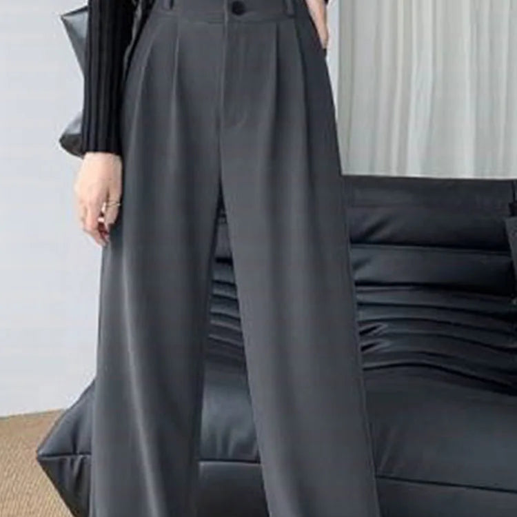 Pantalon large taille haute pour femmes