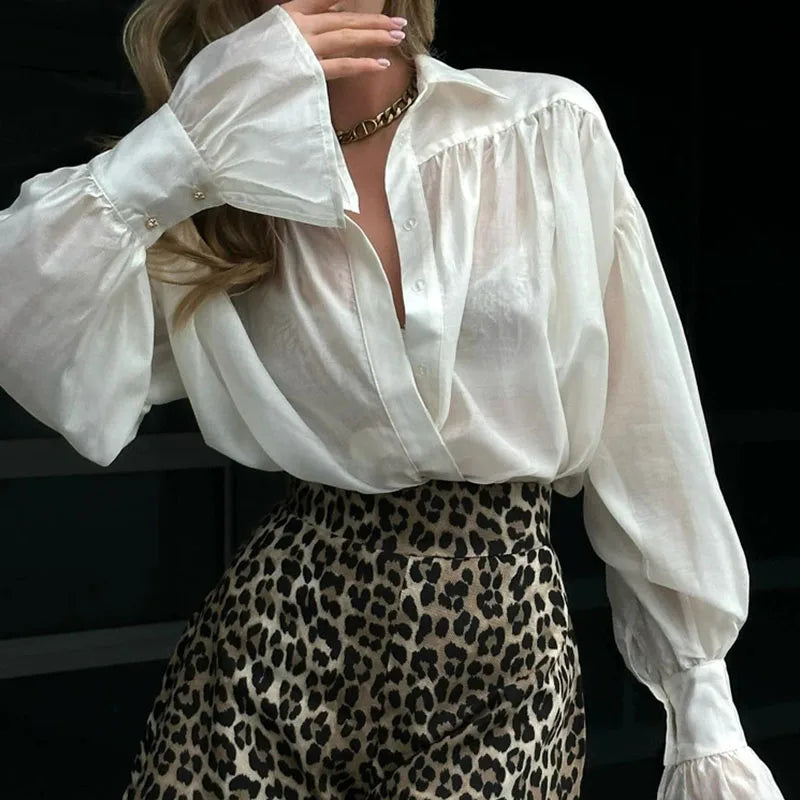 Chemise à manches longues pour femmes
