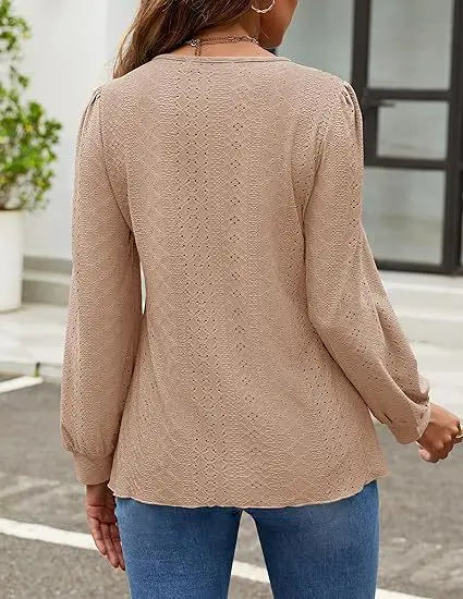 T-shirt à manches longues décontracté lâche pour femmes