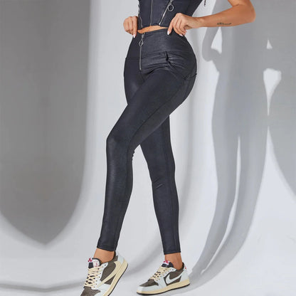Legging Push-Up Femme – Détails Zippés