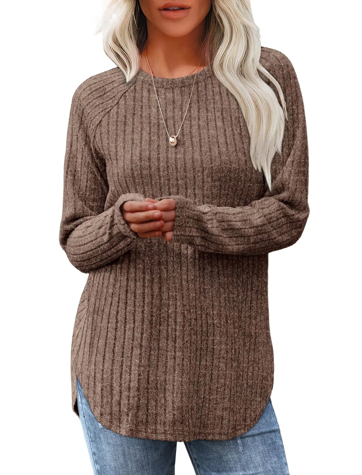 T-shirt à manches longues décontracté pour femmes