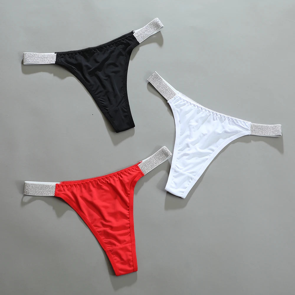 String avec strass lettres et diamants pour femmes