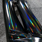 Leggings en cuir PU réfléchissant brillant pour femmes