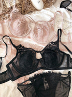 Ensemble soutien-gorge push-up à bretelles réglables et culotte pour femmes