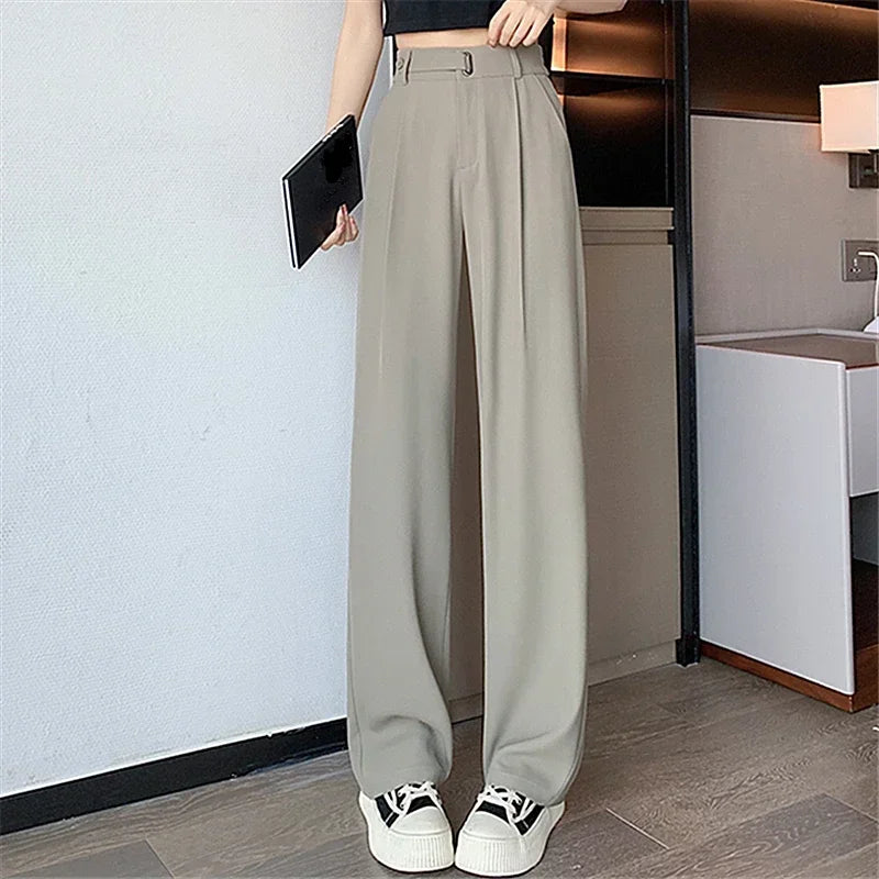 Pantalon ample taille haute pour femmes