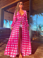 Robe de plage imprimée pour femmes