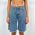 Short en jean ample vintage pour femmes