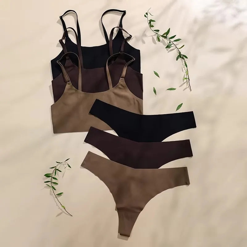 soutien-gorge et string de haute qualité sans couture pour femmes