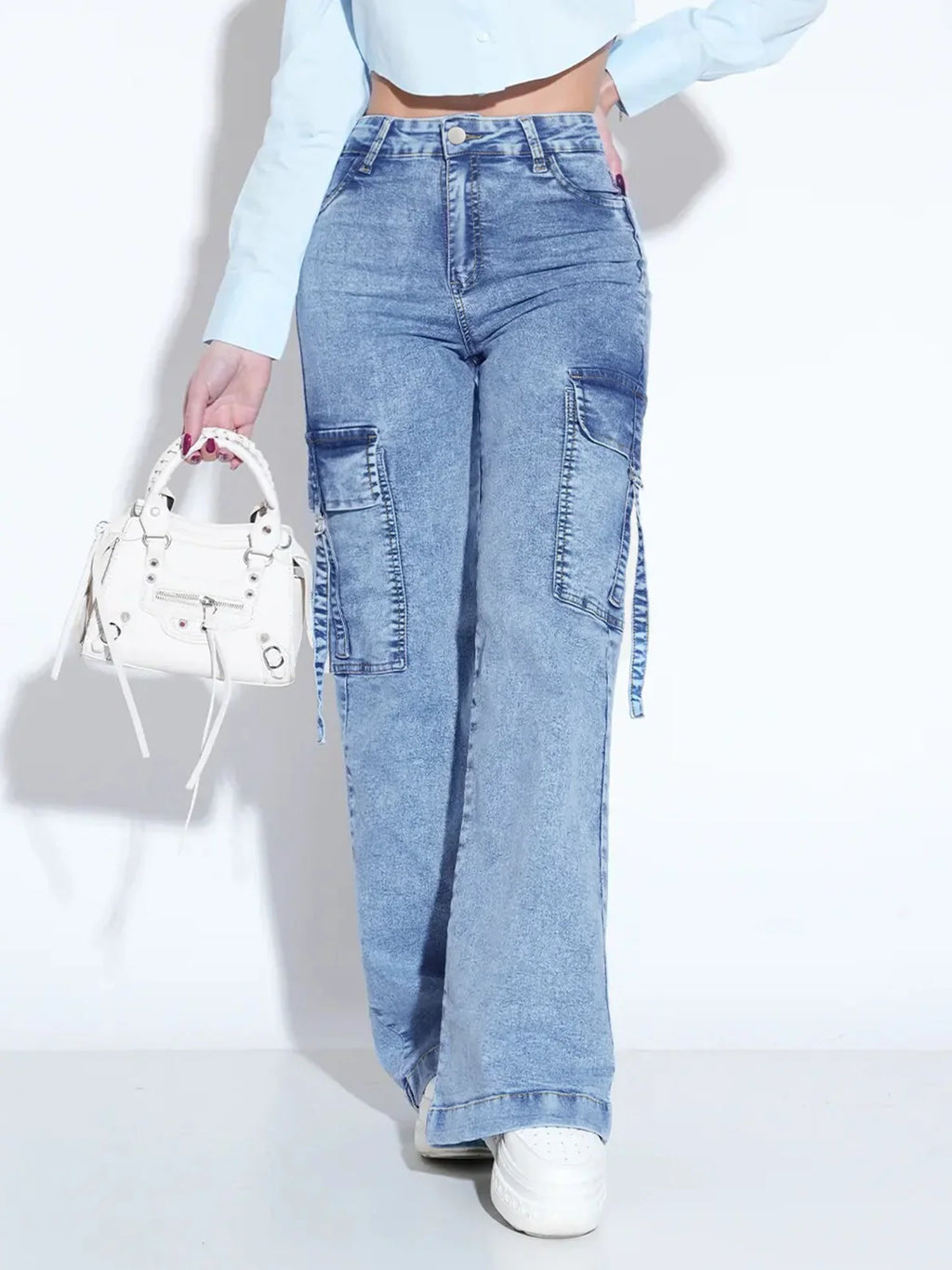 Jeans évasés vintage pour femmes