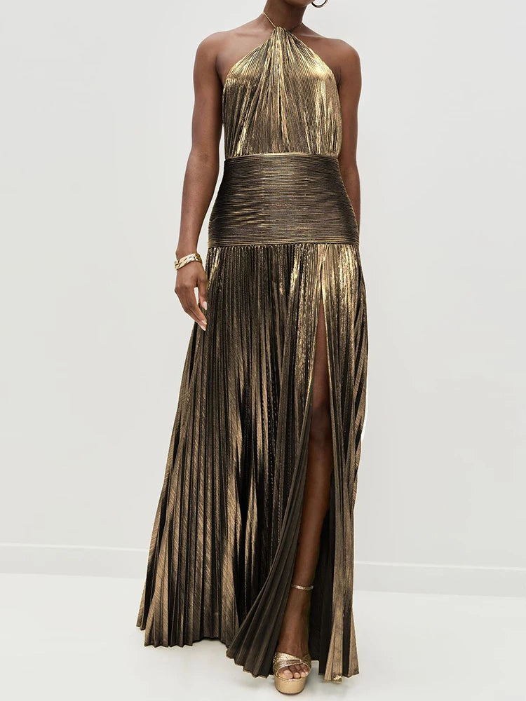 Robe sans manches et dos nu pour femmes