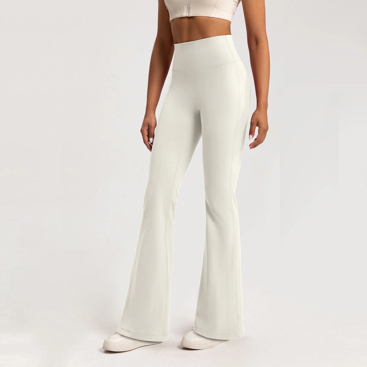Leggings taille haute pantalons à jambes larges bas respirant pour femmes