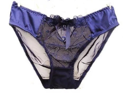 Ensemble Lingerie Femme – Soutien-Gorge et Culotte en Maille Transparente