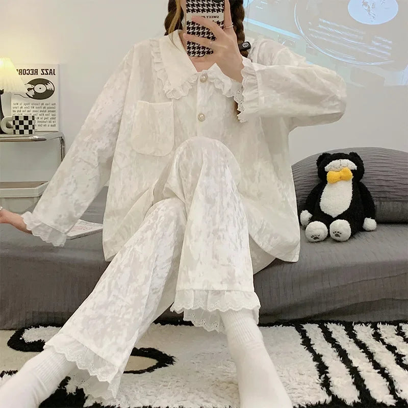 Ensemble de pyjama en velours pour femmes