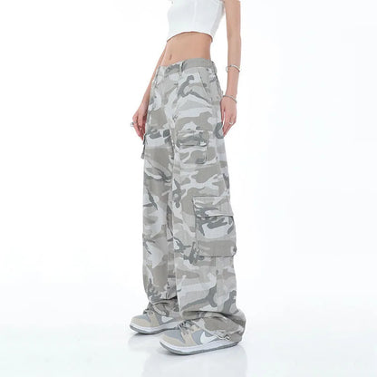 Pantalon Cargo Camouflage Femme – Style Utilitaire