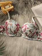 Ensemble de lingerie à motif imprimé floral pour femmes