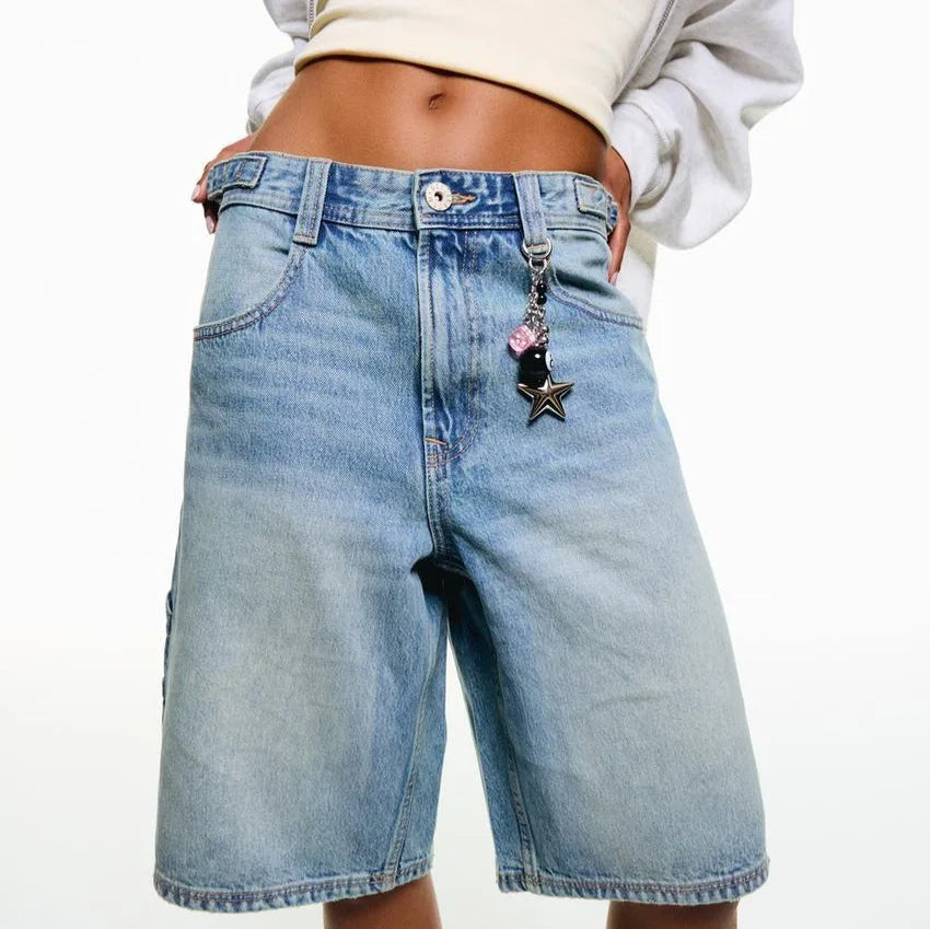 Jean ample taille moyenne pour femmes