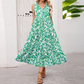 Robe sans manches à col en V pour femmes