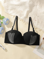 Soutien-gorge sexy en dentelle de couleur unie pour femmes