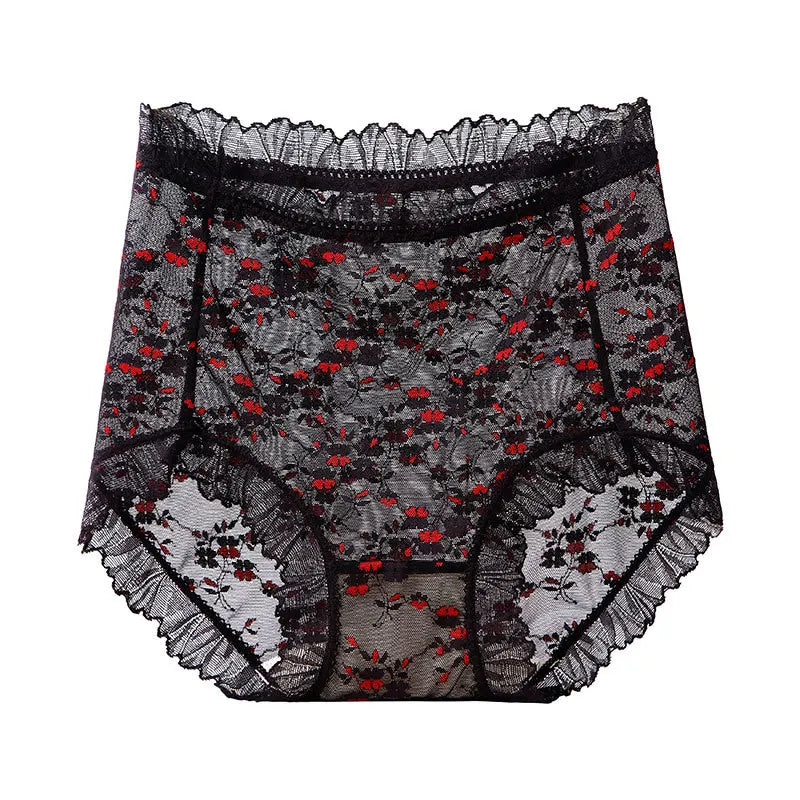 Culottes imprimé taille haute transparent pour femmes