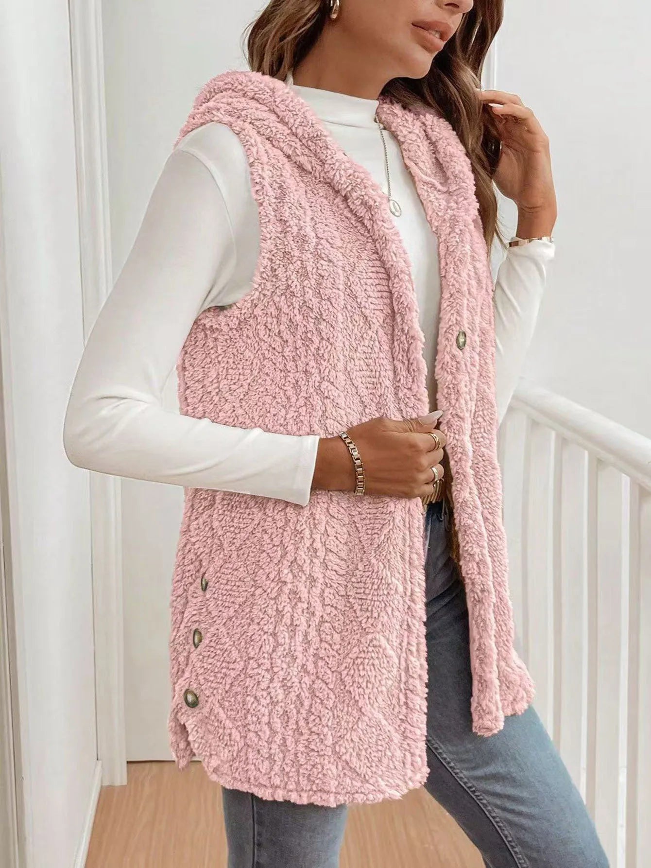 Gilet ample sans manches pour femmes
