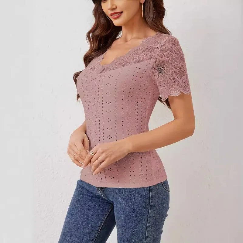 Chemise à manches courtes pour femmes