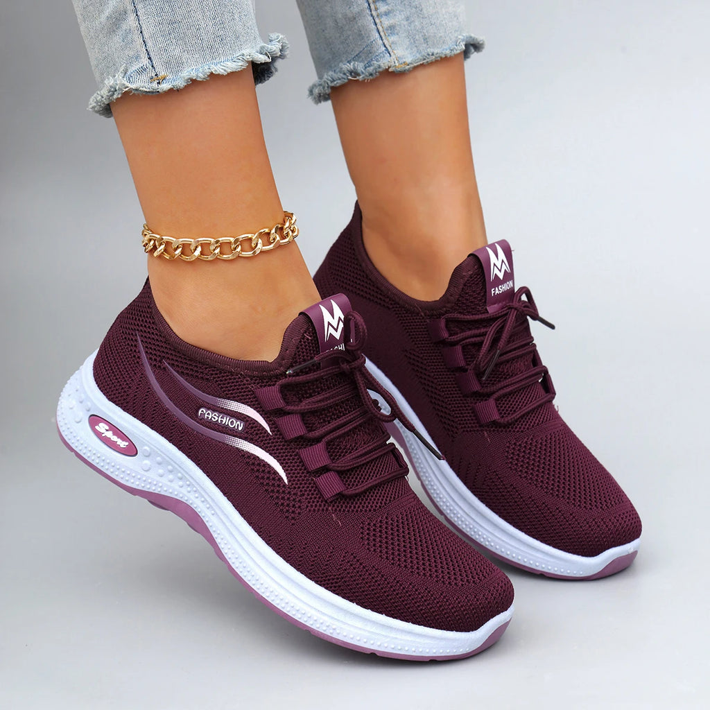 Chaussures plates d'été en maille respirante pour femmes
