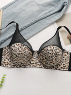 Soutien-gorge imprimé léopard pour femmes