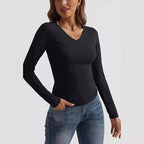 T-shirts unis décontractés et ajustés pour femmes