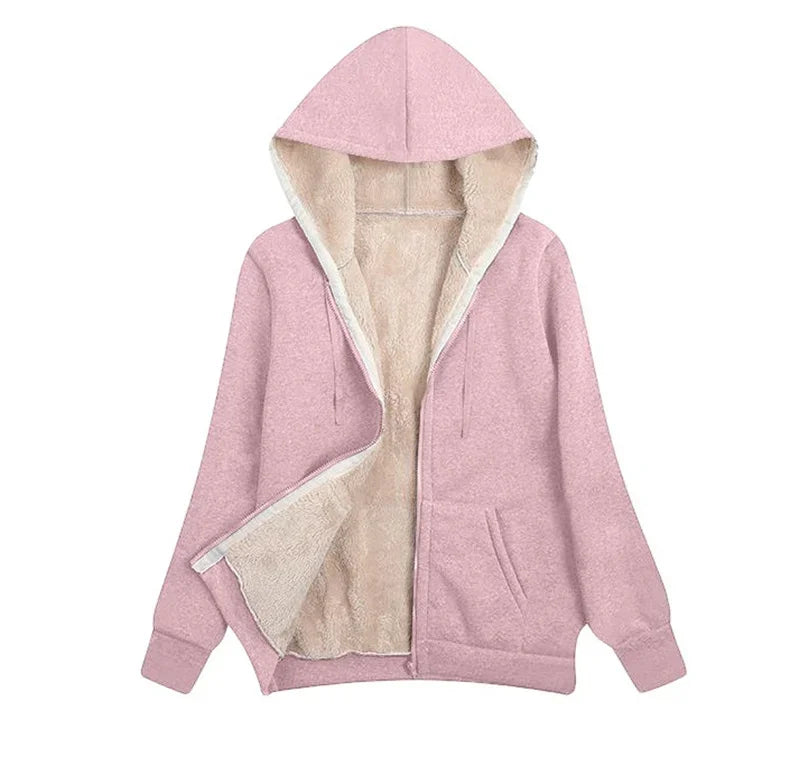 Manteau à glissière pour femmes