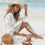 Mini robe de plage en dentelle florale pour femmes