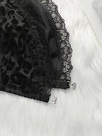 Soutien-gorge imprimé léopard avec bouton avant pour femmes