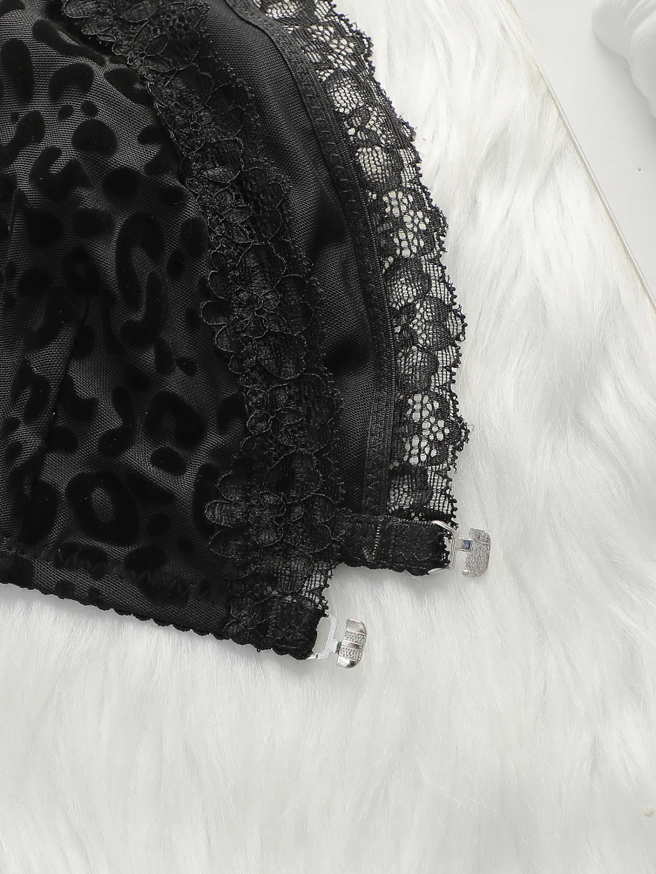 Soutien-gorge imprimé léopard avec bouton avant pour femmes