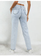Jean taille moyenne vintage américain pour femmes