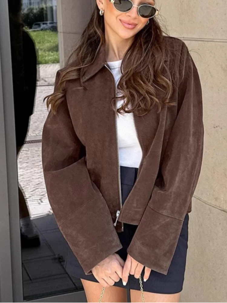 Veste courte vintage à col châle pour femmes