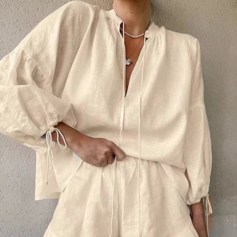Ensembles pantalons courts et haut décontracté pour femmes