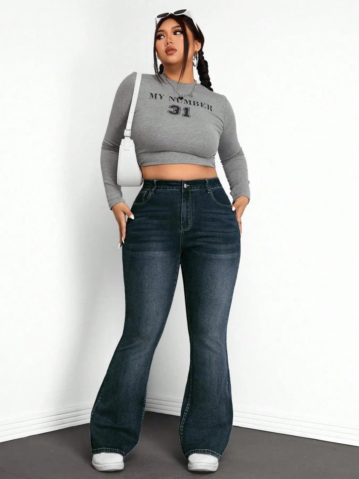 Jean Évasé Taille Haute Femme – Grande Taille