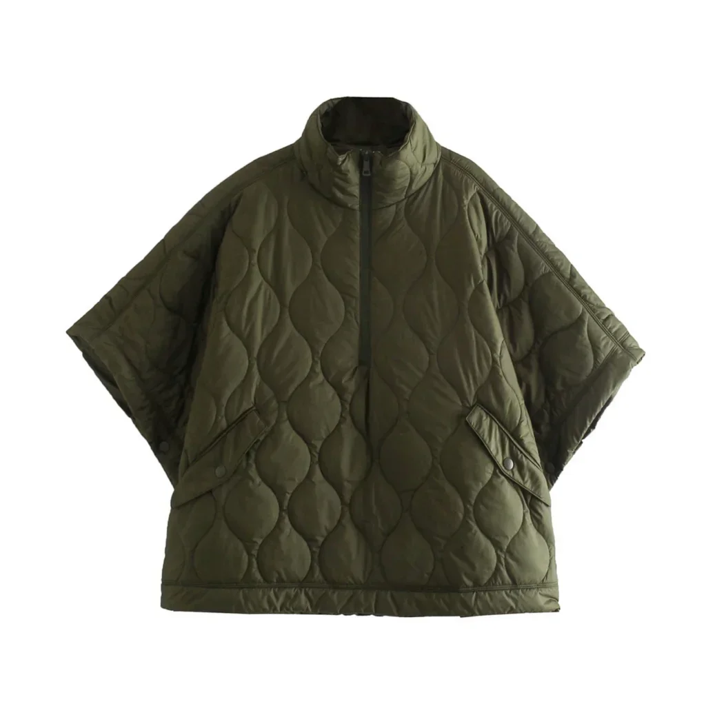 Veste matelassée en coton uni tendance pour femmes