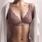 Soutien-gorge Push Up en dentelle transparente pour femmes