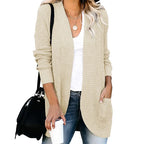 Cardigan long côtelé pour femmes