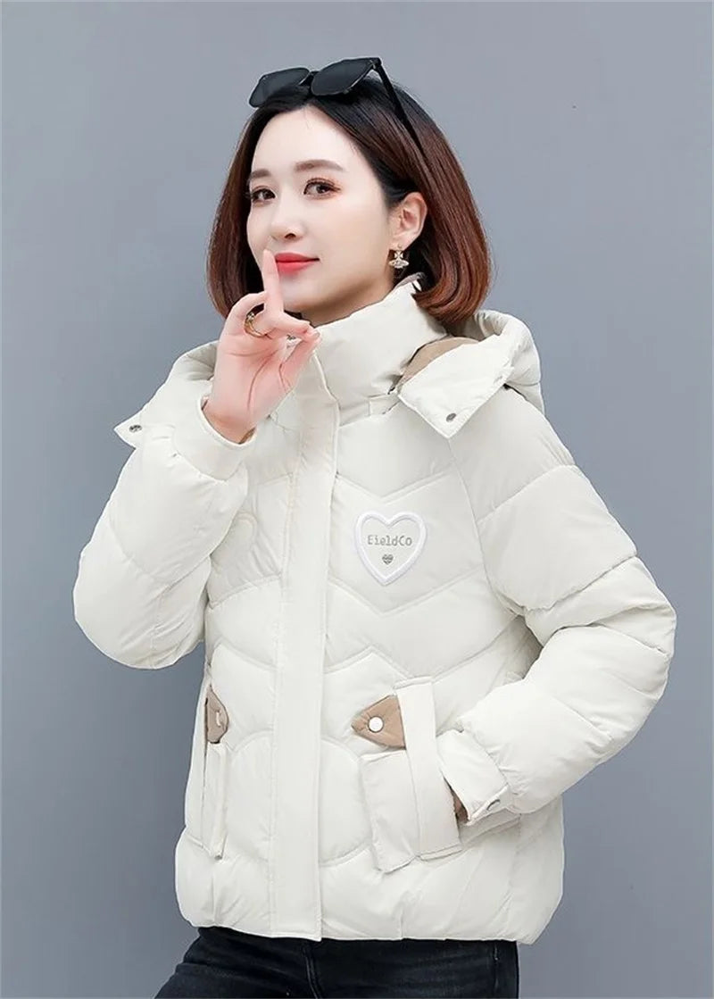 Vestes courtes rembourrées en coton pour femme