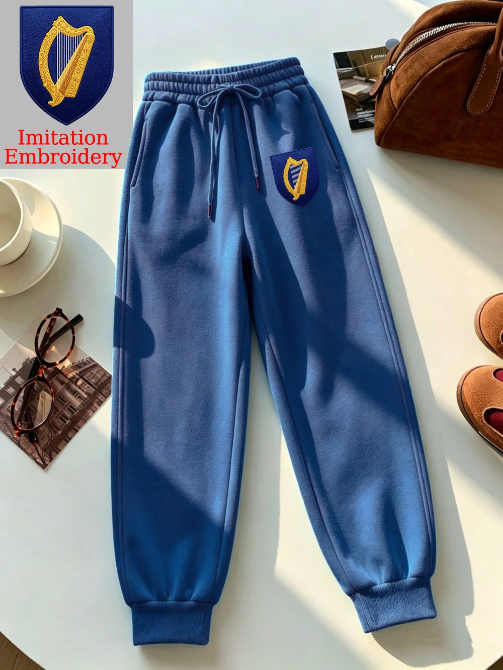 Pantalon de survêtement imprimé emblème irlandais pour femmes