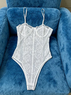 Body moulante en dentelle pour femmes