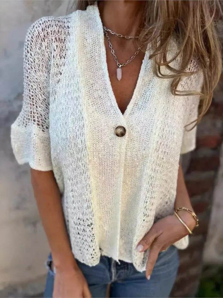 Cardigan à manches courtes pour femmes