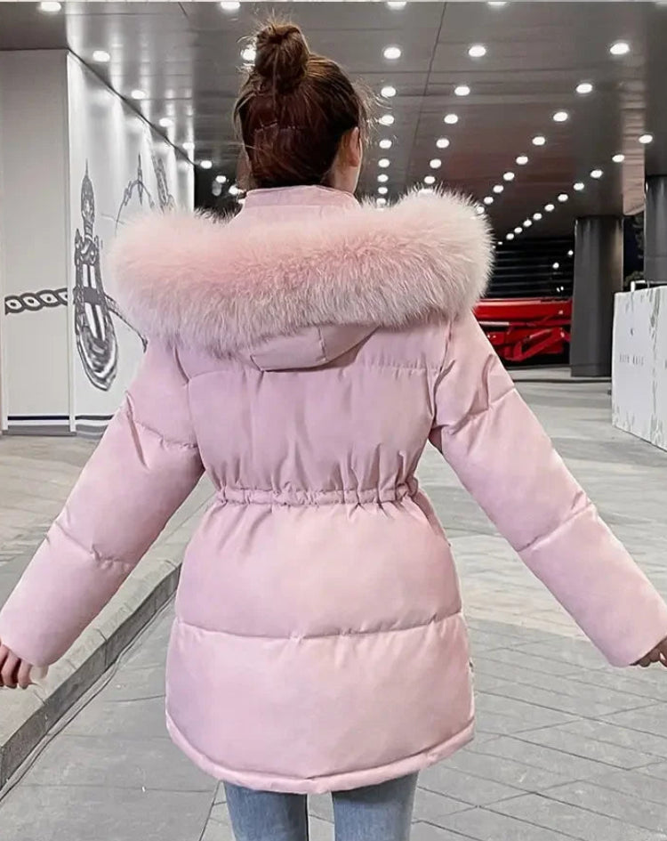Manteau d'hiver matelassée en duvet pour femmes