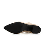 Bottines à talons carrés et bout pointu pour femmes