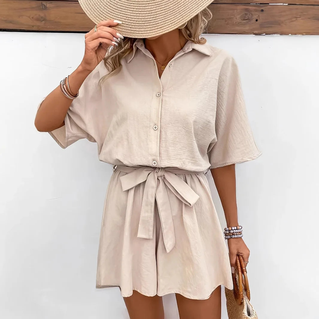 Combinaison short décontractée et ample pour femmes